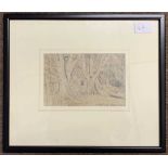 John Aldridge RA ((1905-1983), 'West Park. Dec.7. 1941', pencil on paper, inscribed, 11x17cm, framed