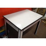 Vintage enamel dentists table - 91 cm wide