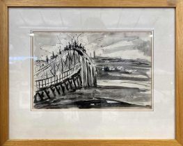 Rosemary Rutherford (British, 1912-1972), Hasler Bridge, watercolour, signed, 14.5x9.5ins, framed