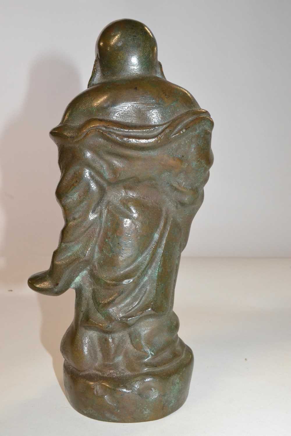 A Chinese bronze figure of an immortal, 24cm high - Image 2 of 2