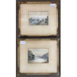 British School, circa 19th century, Pair of landscape watercolours, unsigned, 11x15.5cm, framed