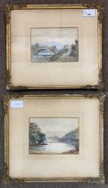 British School, circa 19th century, Pair of landscape watercolours, unsigned, 11x15.5cm, framed