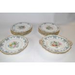 Quantity of 19th Century English porcelain dinner wares comprising ten dinner plates and two serving