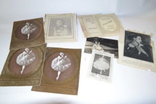 A folder containing a quantity of ballet ephemera, memorabilia from the 1920's including programs