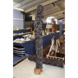 A large East African Makonde tree of life carving, 110cm high approx