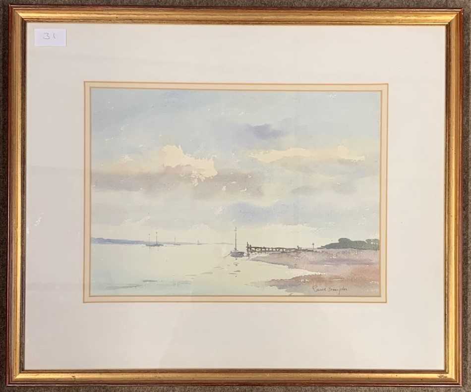 Ronald Crampton - Mistley, w/c, framed and glazed