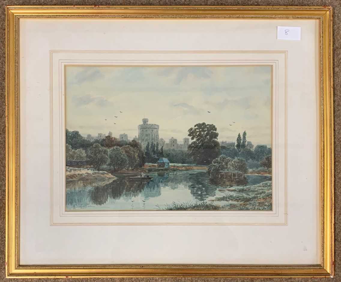 Albert Dunnington (1860-1928), Winsor Castle, watercolour, signed, framed and glazed