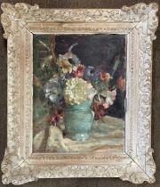 Colin Campbell (British, b.circa 1894), Still life of flowers in a vase, oil on board, signed,