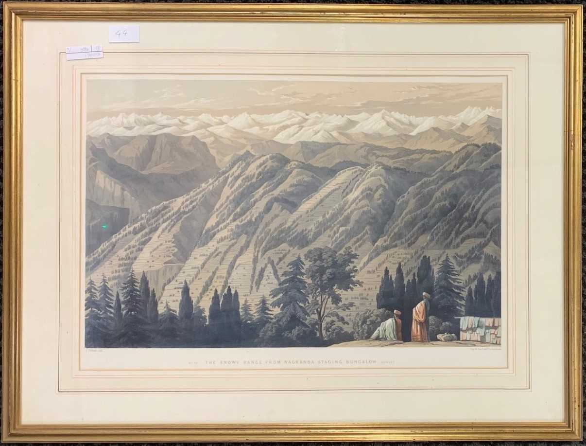 Thomas Picken (c.1815-1870), 'The Snowy Range from Nagkanda Staging Bungalow (no.12 Sunset),