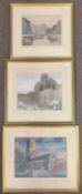 Thomas Stewart Milner (British,1909-1969), A trio of Church watercolour studies, signed, 22.5x29.