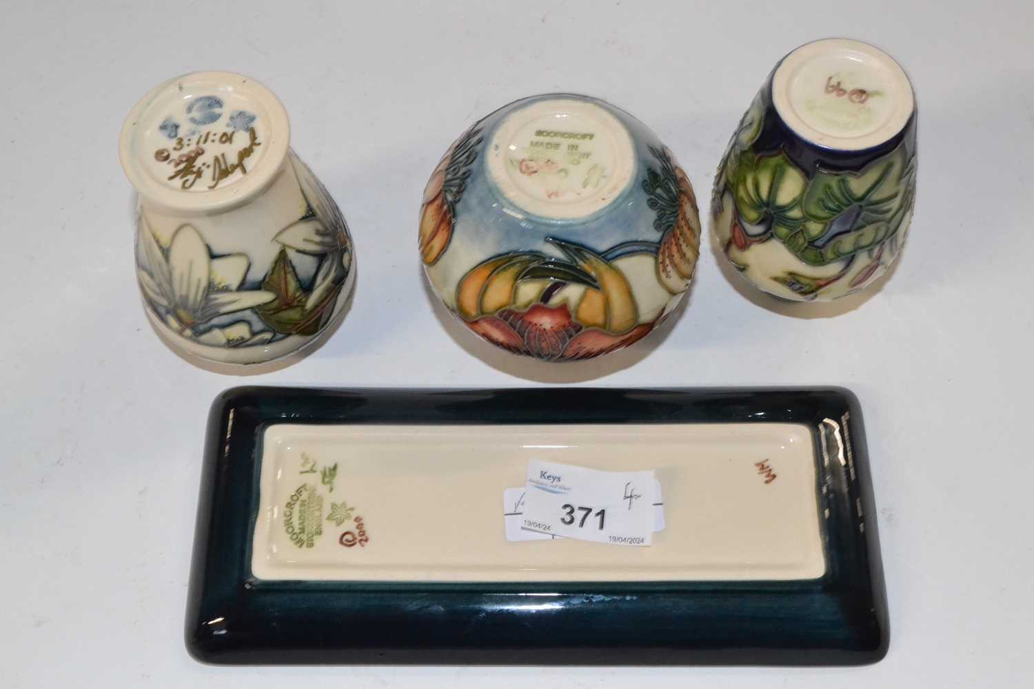 A group of modern Moorcroft wares, all with typical tubelined designs including a small - Image 2 of 2