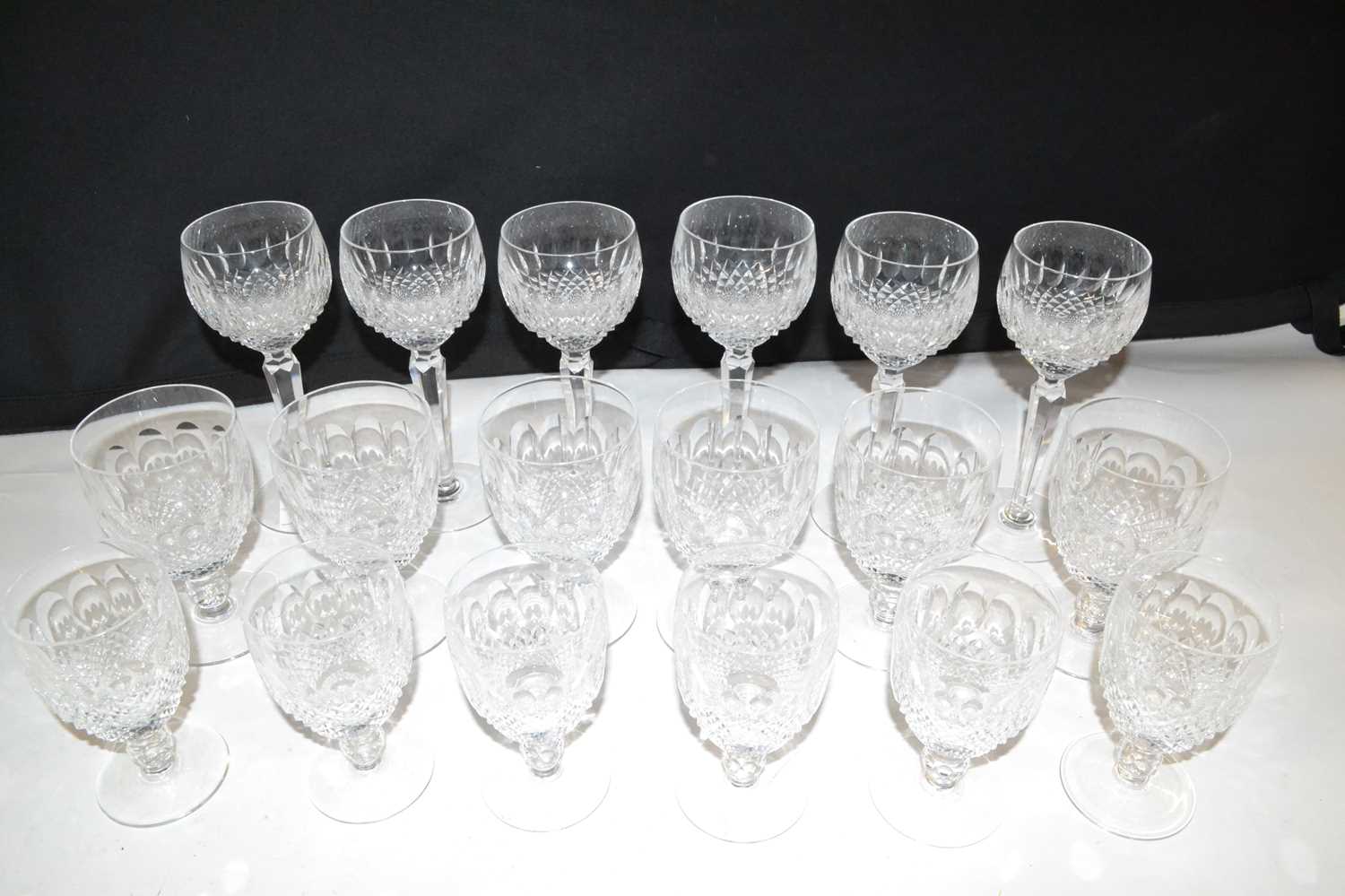 A suite of Waterford glasses including six wine glasses, six cordial glasses and a further six, some - Image 2 of 2