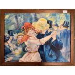 After Pierre Auguste Renoir (French,1841-1919), Dance in Bougival, oil on board, 43x59cm, framed