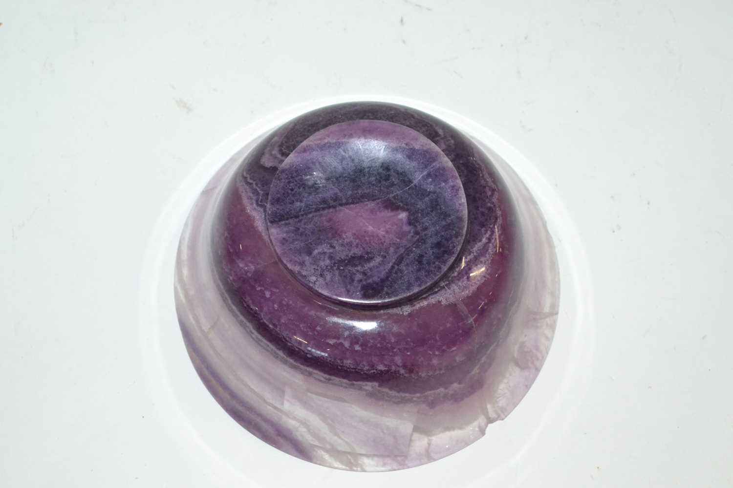 A flourite bowl with polished finish in Blue John style - Image 2 of 3
