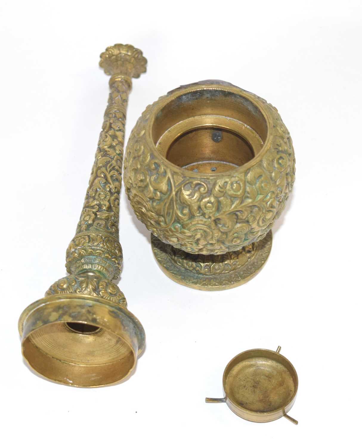 Indian Brass Parfumier or Incense Burner - Image 2 of 2