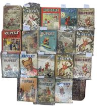 A collection of mid 1940s - early 1960s Rupert the Bear annuals.