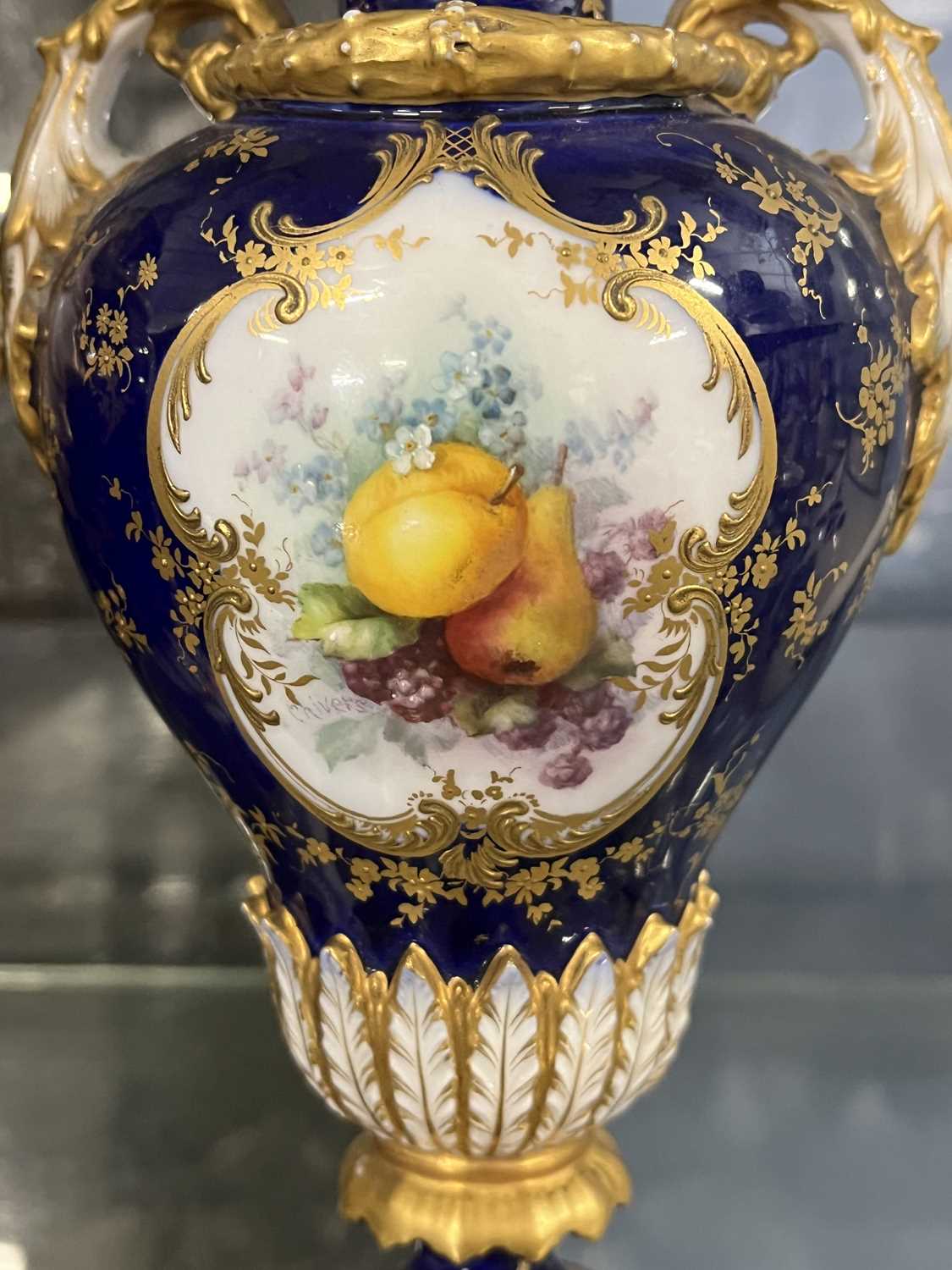 Royal Worcester Fruit Vases by Chivers - Image 16 of 16