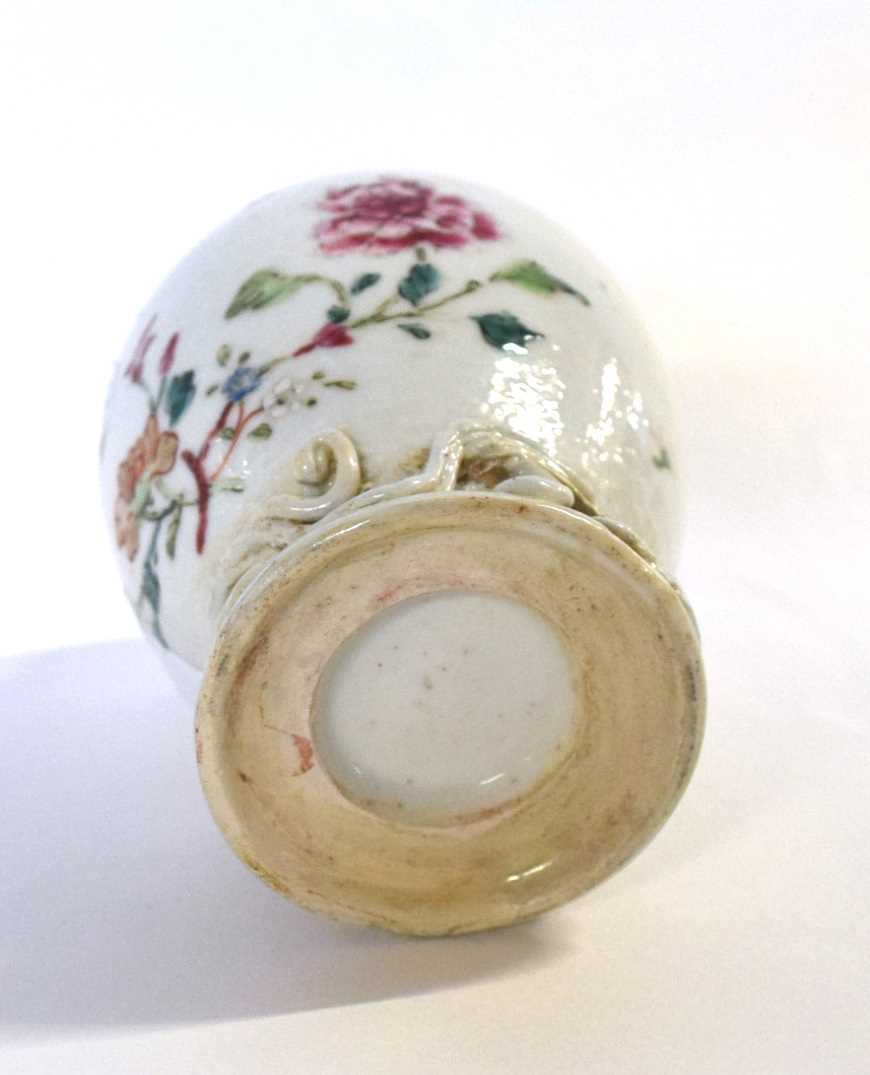 An 18th Century Chinese porcelain caddy decorated in famille rose style, 10cm high - Image 2 of 2