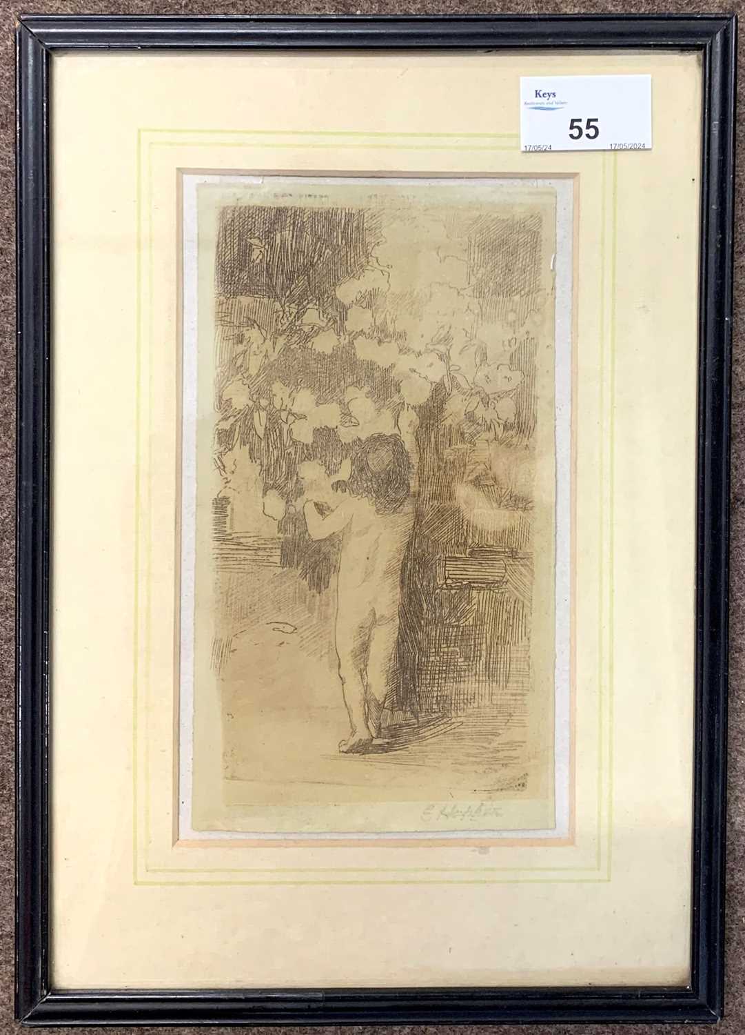 Follower of Edward Hopper (American,1882-1967), etching, bears signature 'E.Hopper' and pencil