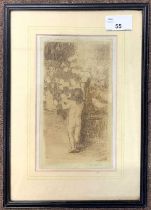 Follower of Edward Hopper (American,1882-1967), etching, bears signature 'E.Hopper' and pencil