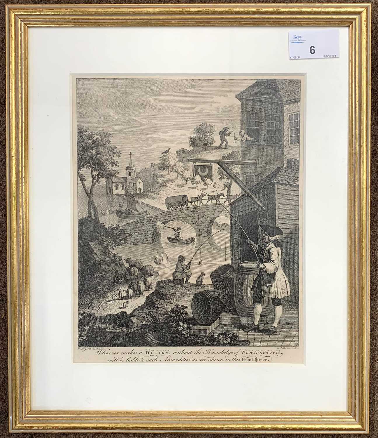 Luke Sullivan (Irish, 1705-1711), Satire on False Perspective: Frontispiece to "Kirby's