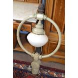 A vintage railway lamp with conversion from gas to electricity, the lamp was formerly installed at