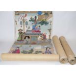 3 Rolls Chinese Wallpaper Early 20th Century