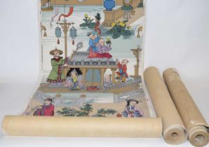 3 Rolls Chinese Wallpaper Early 20th Century