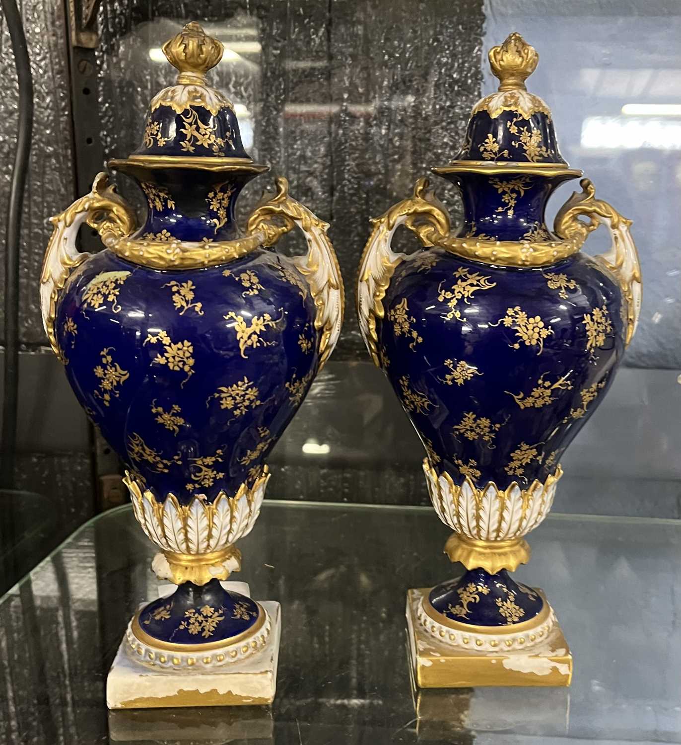 Royal Worcester Fruit Vases by Chivers - Image 10 of 16