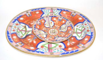 A very large Spode platter, early 19th Century, red factory mark to base and pattern number 283