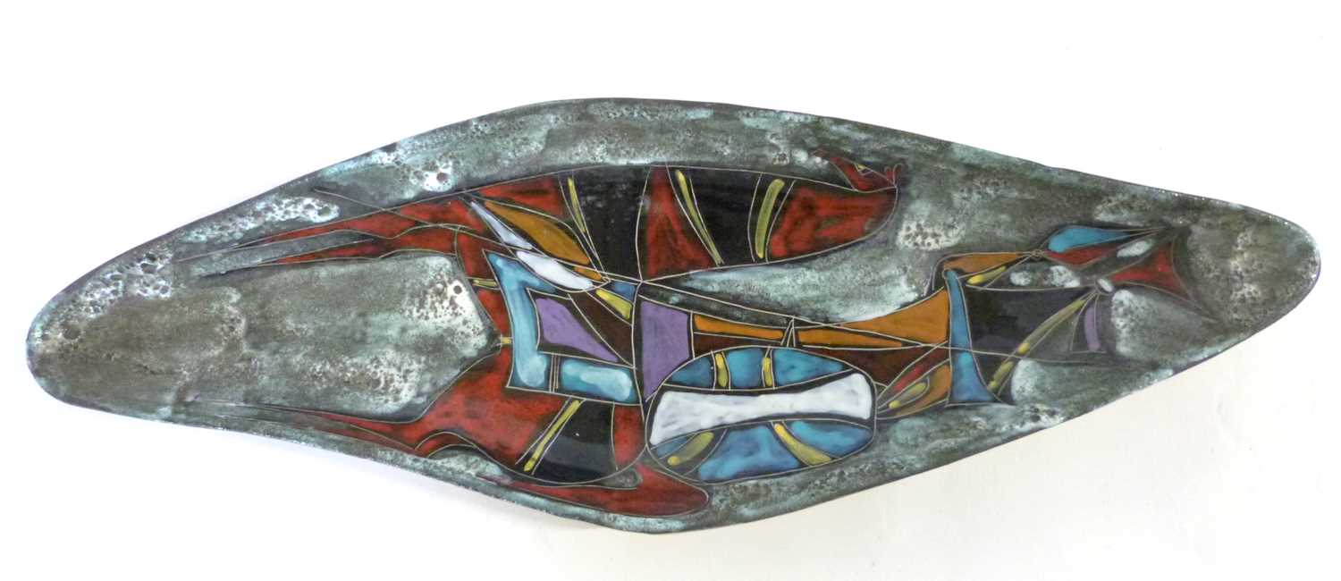 A 1950's/60's Italian Florentine large asymmetric dish in the style of Marcello Fantoni (1915-2011), - Image 3 of 6