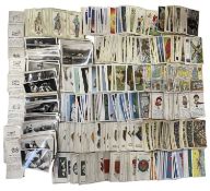 Tin containing a quantity of various 20th century cigarette cards