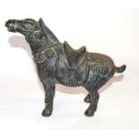 Patinated Iron Model of a Horse in Tang Dynasty Style