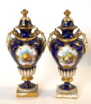 Royal Worcester Fruit Vases by Chivers
