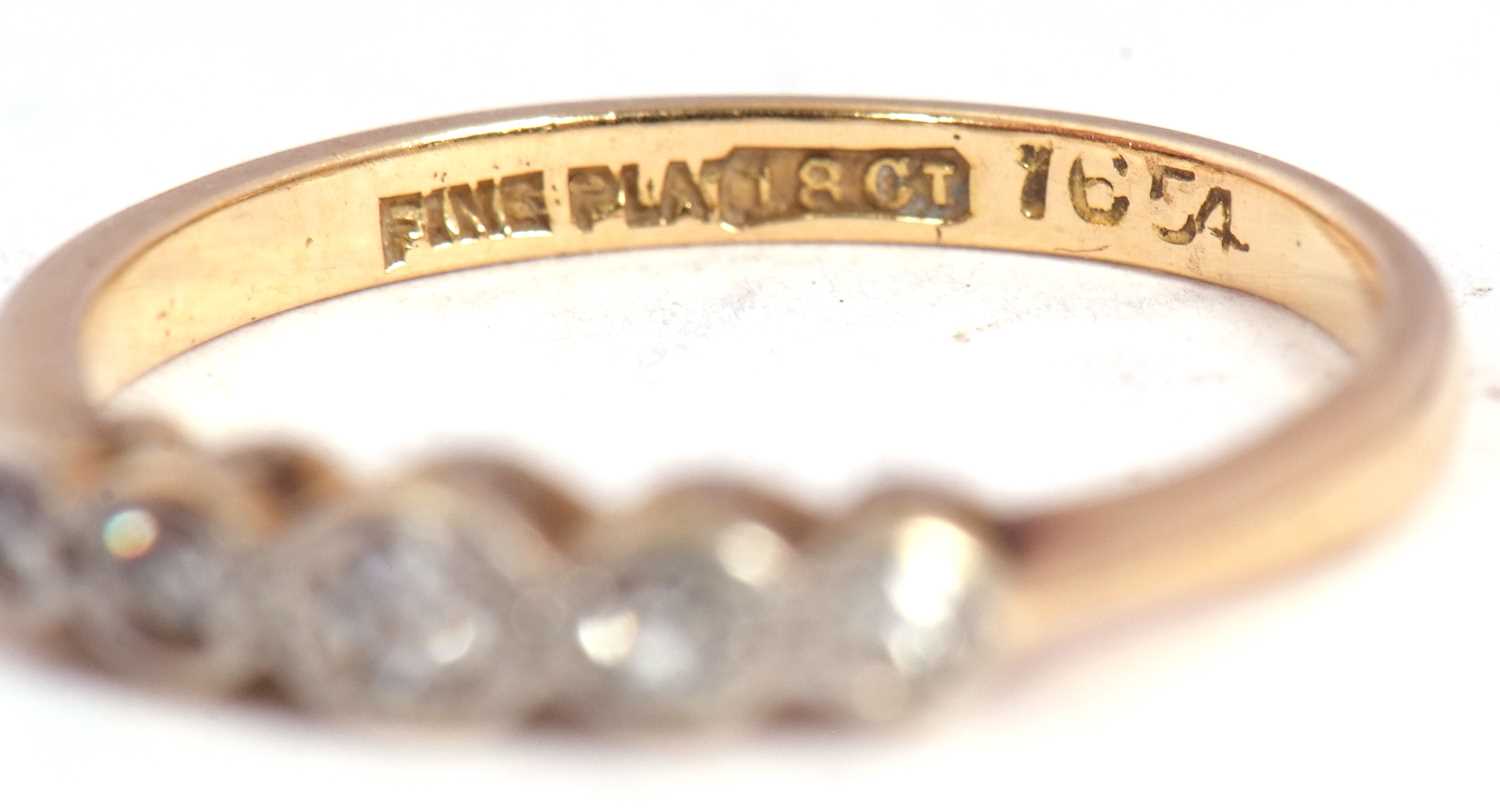 An 18ct gold and five diamond ring, circa 1920 - Image 5 of 7