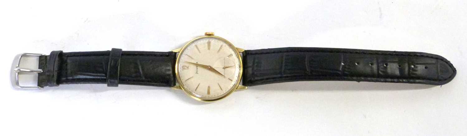 A 1960's Swiss Helvetia gentleman's skeleton-back wristwatch, with arrow hands and baton markers, - Image 3 of 6