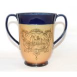 A Royal Doulton loving cup commemorating the investiture of the Prince of Wales at Carnarvon Castle,