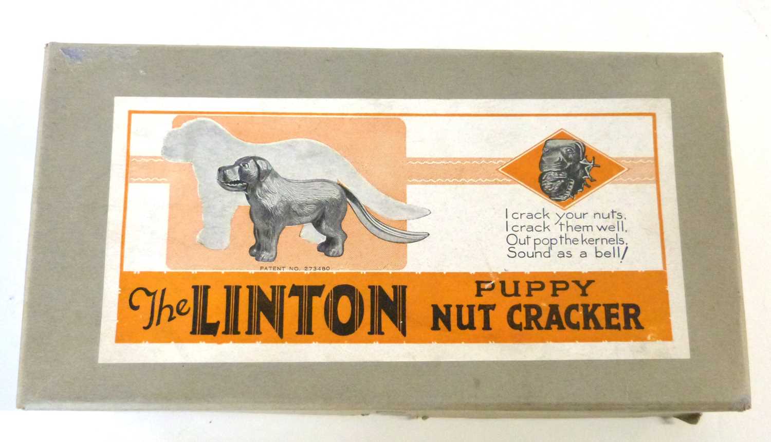 A late 1920's "The Linton Puppy Nut Cracker" cast iron dog nutcracker, patent number 273480 for 23rd - Bild 6 aus 7