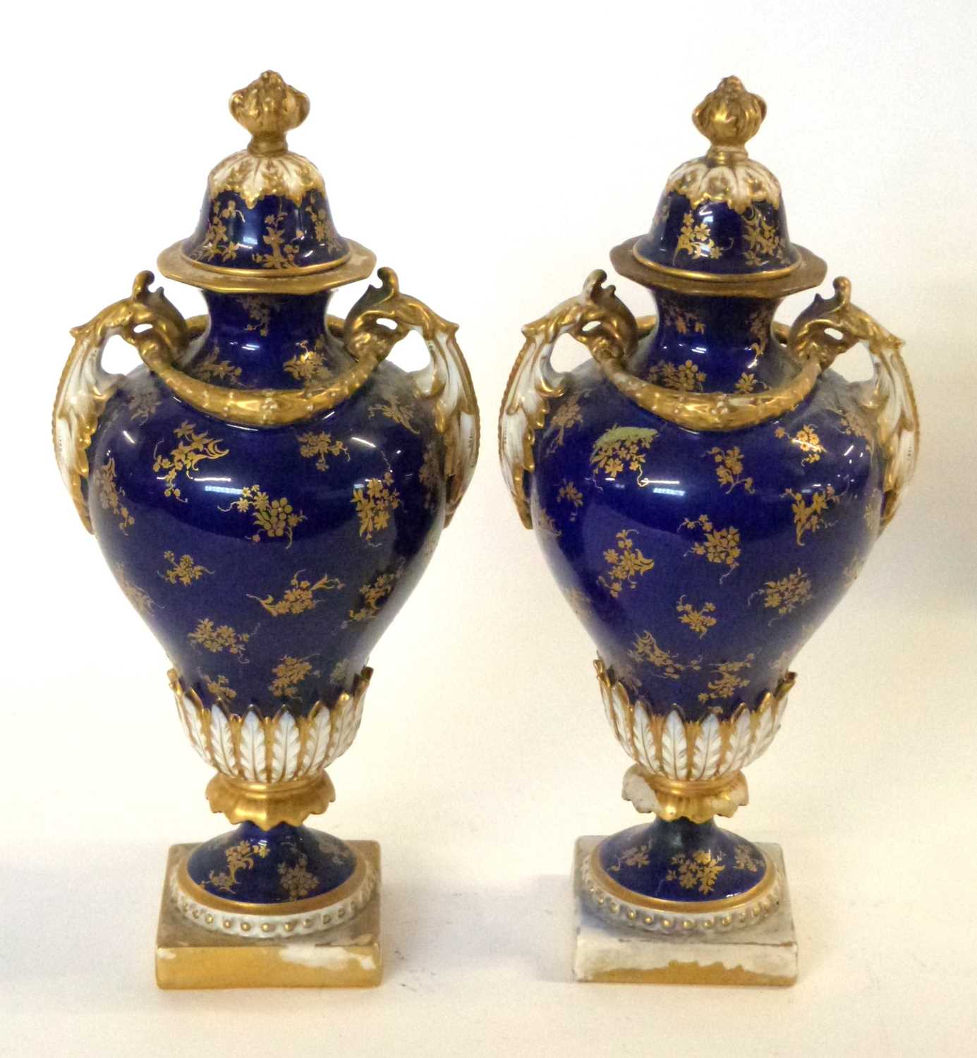 Royal Worcester Fruit Vases by Chivers - Image 2 of 16