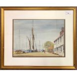 John J.Challis (British, 20th century), 'Heybridge Basin', watercolour, 25x35cm, framed and glazed