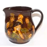 A Royal Doulton Kings ware jug entitled Memories with Dickens style decoration