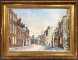Ivan Lilley (British, 20th century), Kings Lynn, oil on board, signed and dated 1981, 39x54cm,
