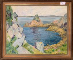 Elizabeth Lamorna Kerr (1904-1990), Isles of Scilly, oil on board, signed, 39x40cm, framed.