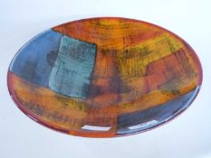 A large Poole Pottery bowl in the Gemstone pattern, 34cm diameter