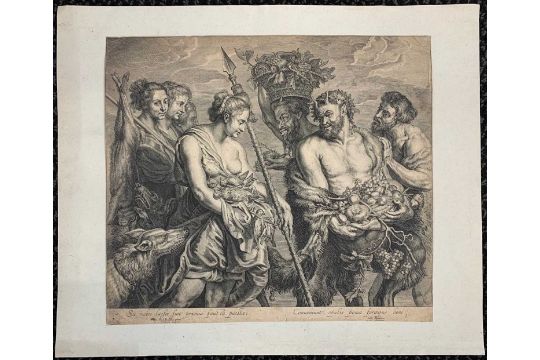 Schelte Adams Bolswert (1586-1659), after Peter Paul Rubens, 'The Return from the Chase', Nymphs - Image 1 of 2