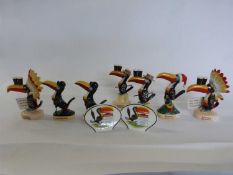 A quantity of Royal Doulton Toucan figures in original boxes including Seaside Miners, Big Chief,