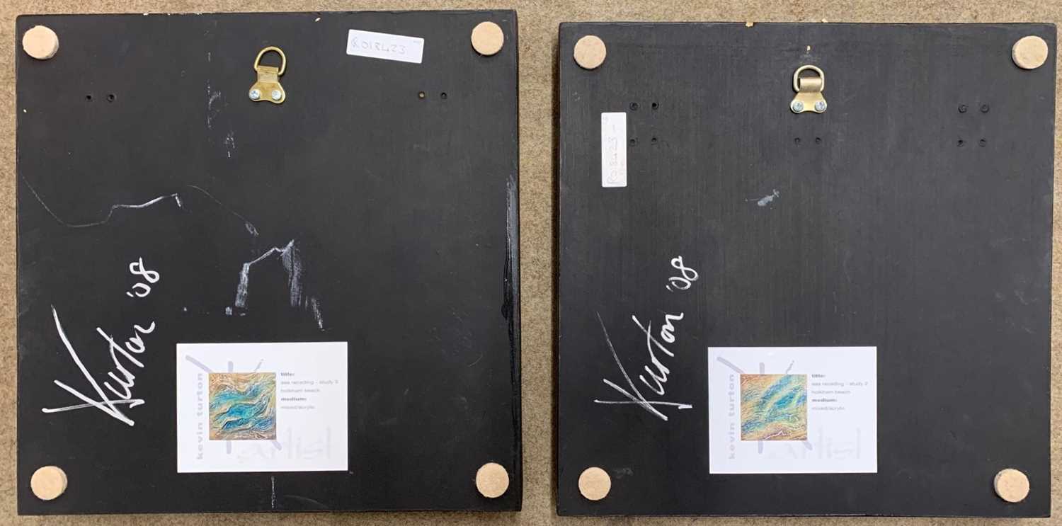 Kevin Turton (British, contemporary), 'sea receding - study 2' and 'sea receding - study 3', Holkham - Image 2 of 2