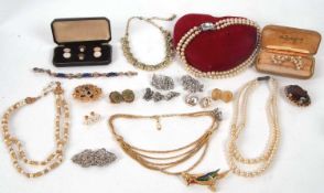 A mixed lot of costume jewellery to include Ciro and others