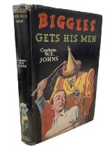 W E JOHNS: BIGGLES GETS HIS MEN, London, Hodder and Stoughton, 1950, First edition with dustjacket