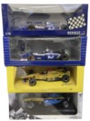 Four boxed 1:18 scale die-cast racing car models, to include: - Paul's Model Art, The Ralf